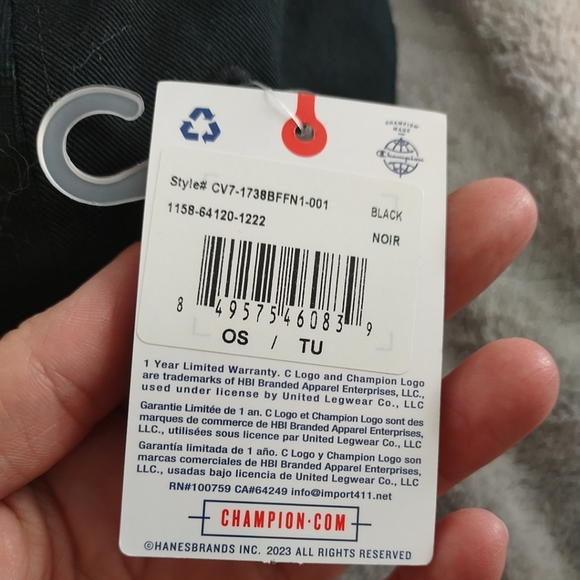 Youth Champion Black Adjustable Cap - Picture 3 of 5